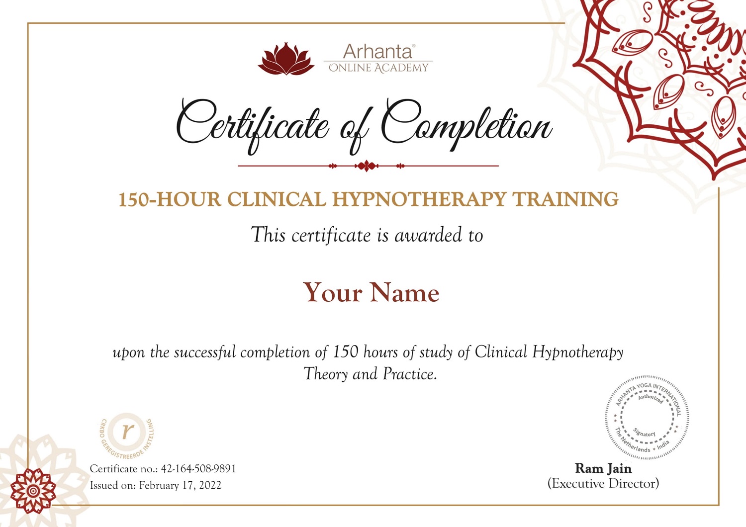 150-Hour Clinical Hypnotherapy Training