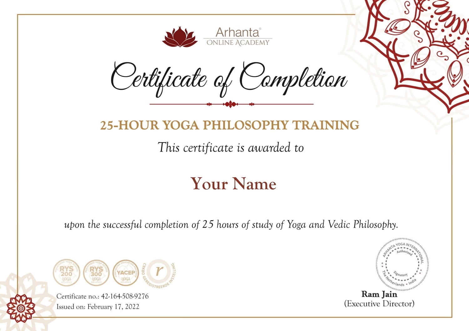 25 Hour Yoga Philosophy Training