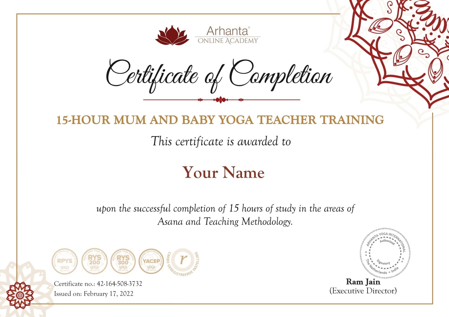 15 uur Mum and Baby Yoga Docenten Opleiding
