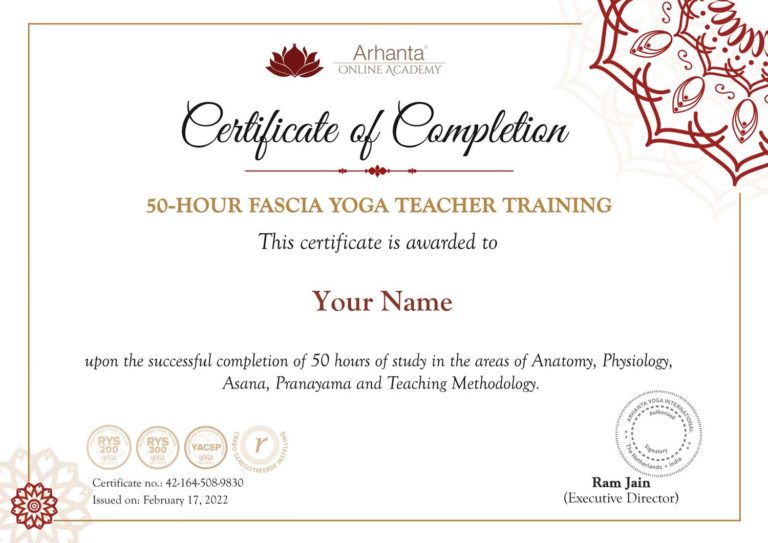 50 Uur Fascia Yoga Docenten Opleiding